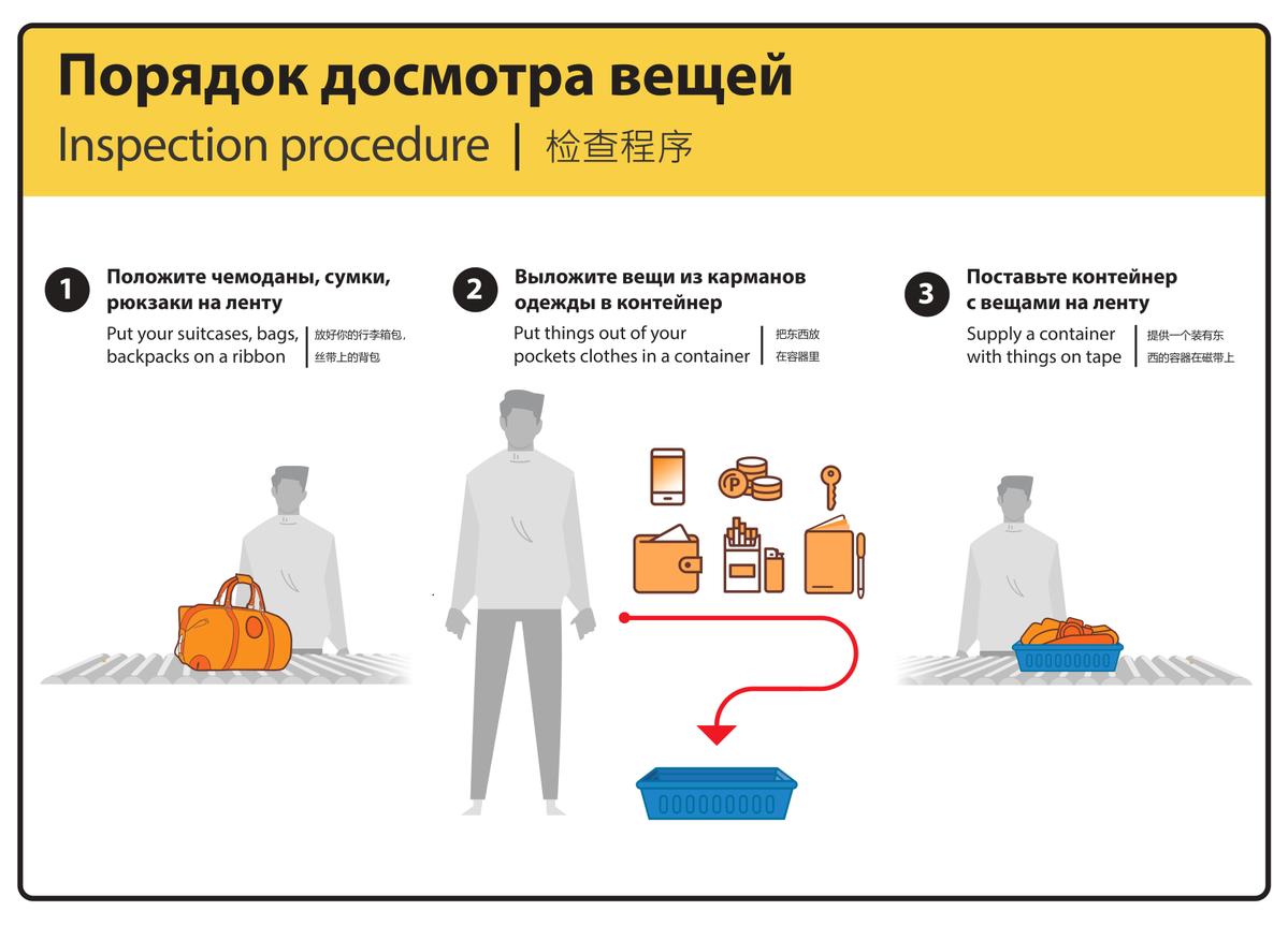 Досмотр на входе в терминалы / Международный аэропорт Шереметьево